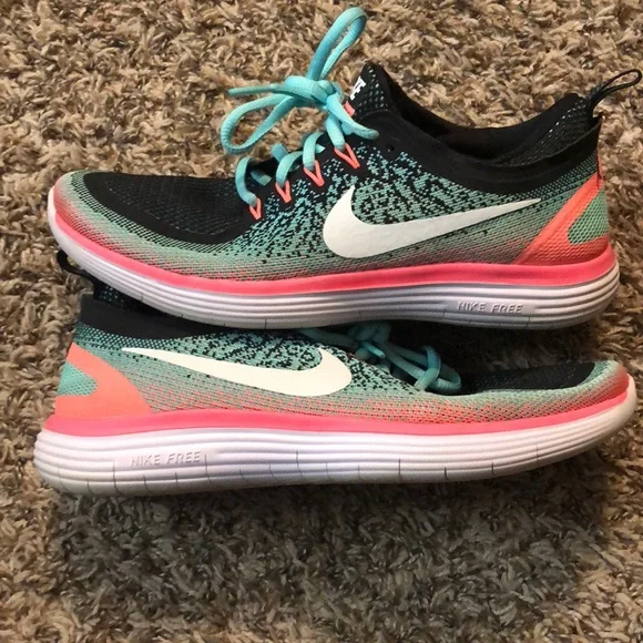 Nike Womens Free Run Distance 2 Tennis Shoes - Picture 1 of 5